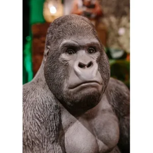 Hot KARE Design Deco Figurine Monkey Gorilla Side XL Black 76cm