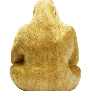 Hot KARE Design Deco Figurine Monkey Gorilla Side XL Gold 76cm