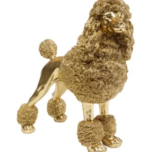 New KARE Design Deco Figurine Mrs Poodle Gold 34cm