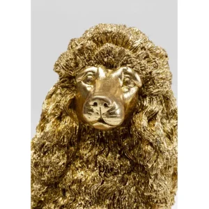 New KARE Design Deco Figurine Mrs Poodle Gold 34cm