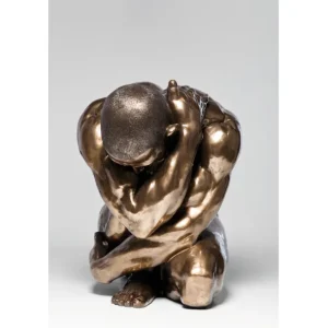 Online KARE Design Deco Figurine Nude Man Hug Bronze 54cm