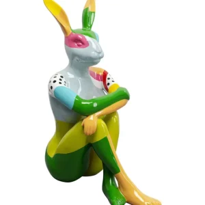 Hot KARE Design Deco Figurine Rabbit Gillie Colore 80cm