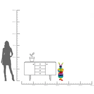 New KARE Design Deco Figurine Rabbit Gillie Rainbow 80
