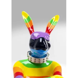 New KARE Design Deco Figurine Rabbit Gillie Rainbow 80
