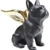 Best KARE Design Deco Figurine Sitting Angel Dog Gold-Black