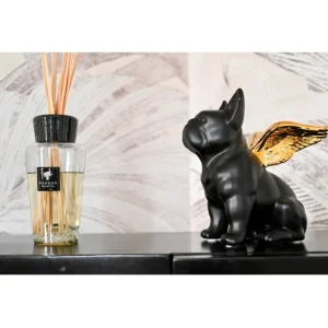Best KARE Design Deco Figurine Sitting Angel Dog Gold-Black