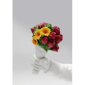 Hot KARE Design Deco Figurine Street Art Bouquet White 27cm