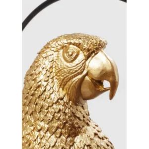 New KARE Design Deco Figurine Swinging Parrot Gold
