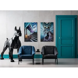 Hot KARE Design Deco Figurine Toto XL Black 180cm