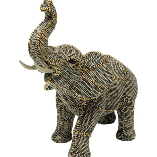 deco_figurine_walking_ele_3.webp Online KARE Design Deco Figurine Walking Elephant Pearls 24cm
