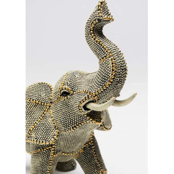 deco_figurine_walking_ele_5.webp Online KARE Design Deco Figurine Walking Elephant Pearls 24cm