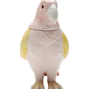 Hot KARE Design Deco Jar Exotic Bird Giallo 23cm