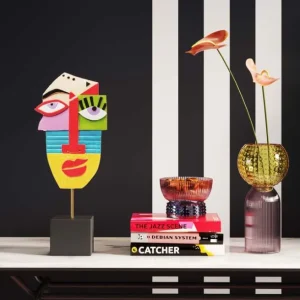 Discount KARE Design Deco Object Abstract Face Multicolour 52cm