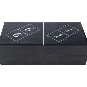 Best KARE Design Deco Object Domino Black 24x7cm