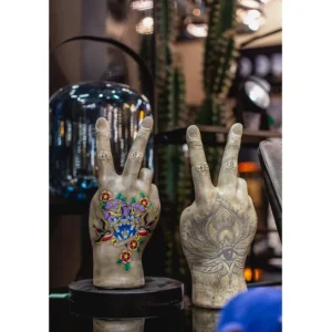 Sale KARE Design Deco Object Hand Victory Tattoo Eye 36cm