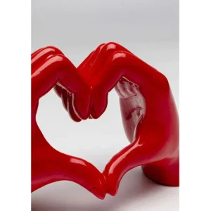 Fashion KARE Design Deco Object Heart Hands Red 12cm