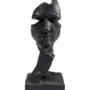 Hot KARE Design Deco Object Quiet Face Black 31cm