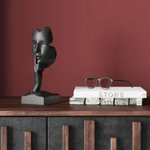 Hot KARE Design Deco Object Quiet Face Black 31cm