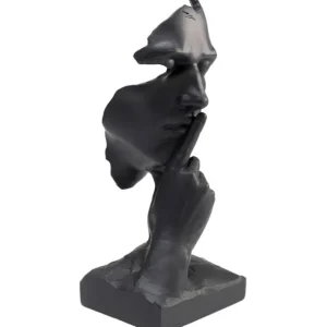 Hot KARE Design Deco Object Quiet Face Black 31cm