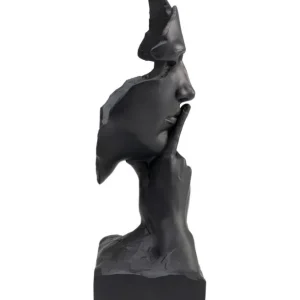 Hot KARE Design Deco Object Quiet Face Black 31cm