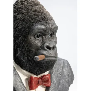 Best KARE Design Deco Object Smoking Gorilla 48cm