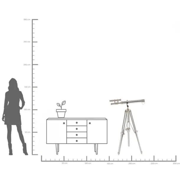 deco_object_telescope_sil_3.webp Best KARE Design Deco Object Telescope Silver 125cm