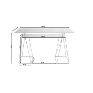 Discount KARE Design Desk Polar Chrome 8 mm tempered glass