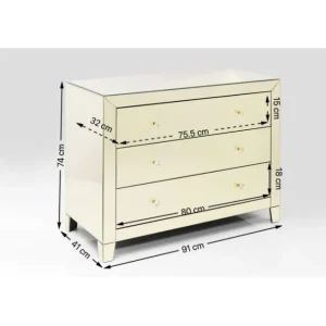Outlet KARE Design Dresser Luxury Pearl 3 Drawers