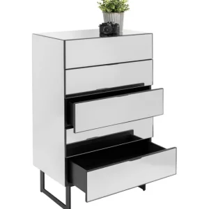 Clearance KARE Design Dresser Soran 5 Drawers Black 65x114cm