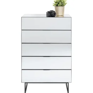 Clearance KARE Design Dresser Soran 5 Drawers Black 65x114cm