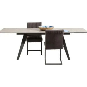 Clearance KARE Design Extension Table Amsterdam Dark 160(40+40)x90cm