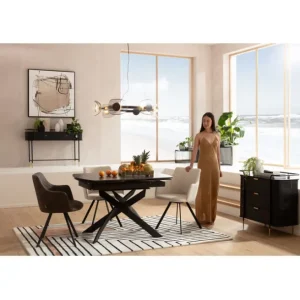 Discount KARE Design Extension Table Twist Black 120(30+30)x90cm