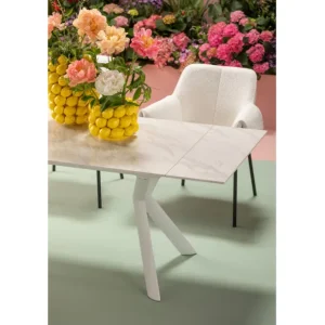 Fashion KARE Design Extension Table Xenia White 140(+30+30)x80cm