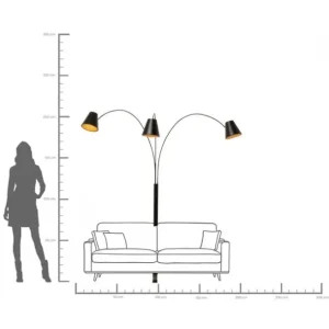 Fashion KARE Design Floor Lamp Cappellino Black Matt
