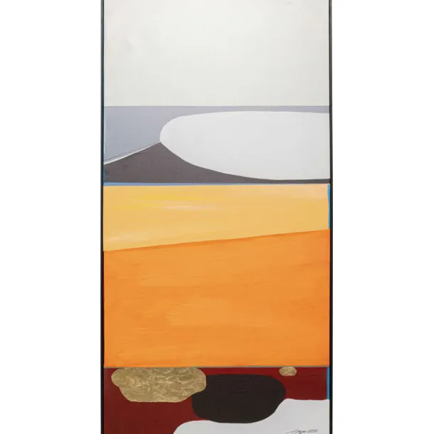 framed_picture_abstract_s_0.webp Fashion KARE Design Framed Picture Abstract Shapes Orange 73x143cm