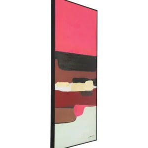 Discount KARE Design Framed Picture Abstract Shapes Pink 73x143cm