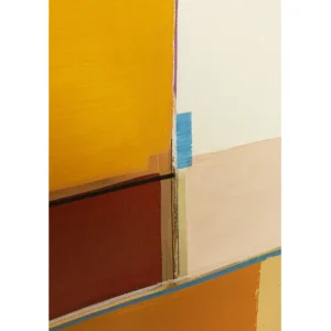 Best KARE Design Framed Picture Abstract Shapes Yellow 113x113cm