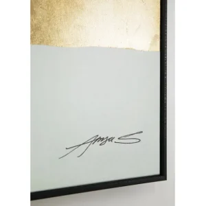 Clearance KARE Design Framed Picture Abstract Shapes Green 73x143cm
