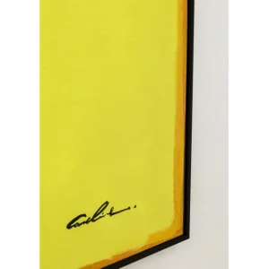 Best KARE Design Framed Picture Abstract Shapes Yellow 113x113cm