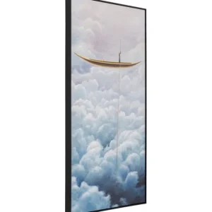 Fashion KARE Design Framed Picture Cloud Boat 60x120cm