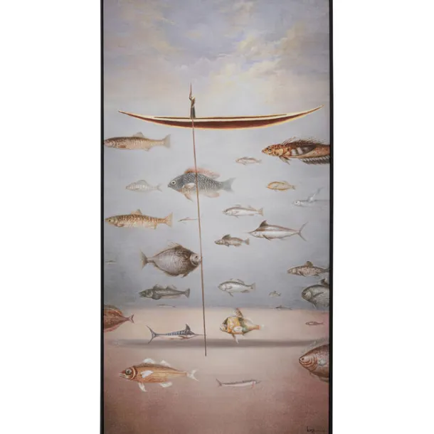 framed_picture_cloud_fish_0.webp Outlet KARE Design Framed Picture Cloud Fisherman Boat 60x120cm