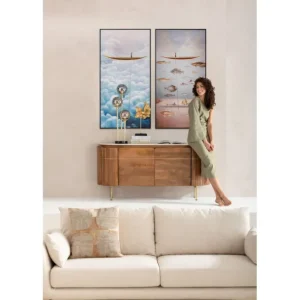Outlet KARE Design Framed Picture Cloud Fisherman Boat 60x120cm