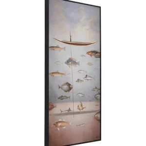 Outlet KARE Design Framed Picture Cloud Fisherman Boat 60x120cm