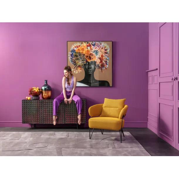 framed_picture_flower_hai_1.webp Best KARE Design Framed Picture Flower Hair 120x120cm
