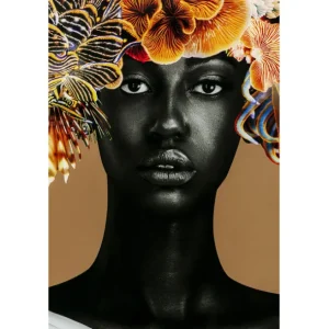 Best KARE Design Framed Picture Flower Hair 120x120cm