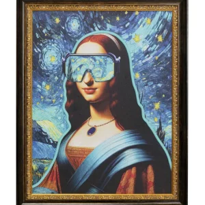 New KARE Design Framed Picture LED Art Lady 80x100cm