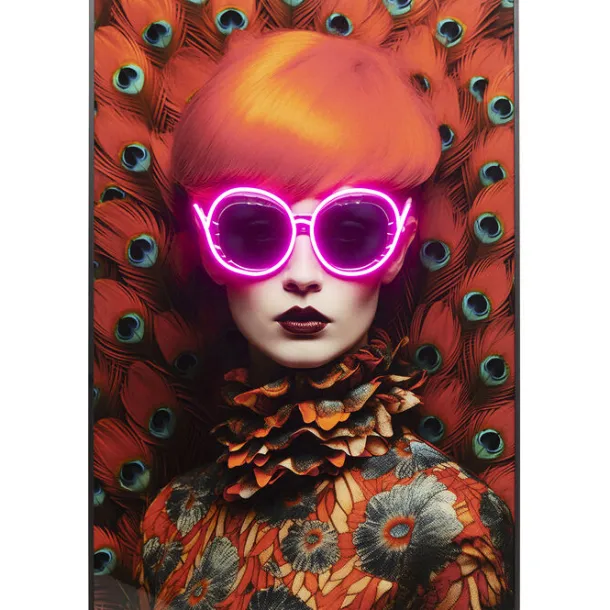 framed_picture_led_fancy__0.webp Fashion KARE Design Framed Picture LED Fancy Red Lady 120x80cm