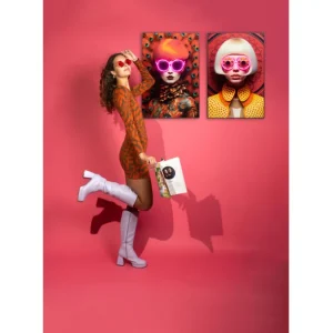 Discount KARE Design Framed Picture LED Fancy Blonde Lady 120x80cm