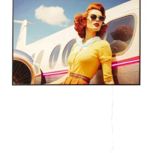 Online KARE Design Framed Picture LED Jetset Lean Lady 120x80cm