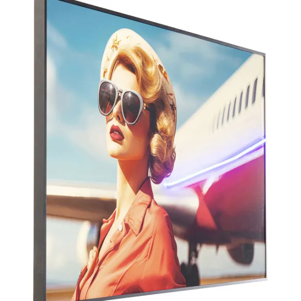 framed_picture_led_jetset_1-1.webp Discount KARE Design Framed Picture LED Jetset Pose Lady 120x80cm